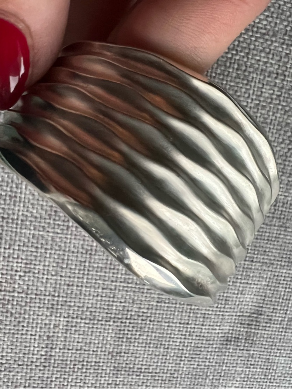 ZINA Steling silver wide cuff bracelet